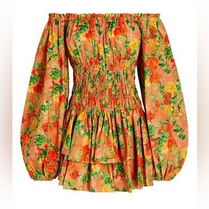 CAROLINE CONSTAS Floral Mini Dress